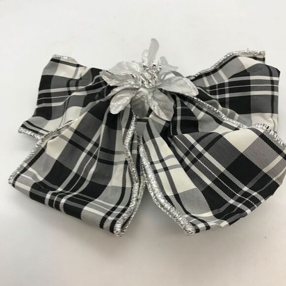 Bow Hair Barrette Watch Plaid Black White Hair Accessory main image 9